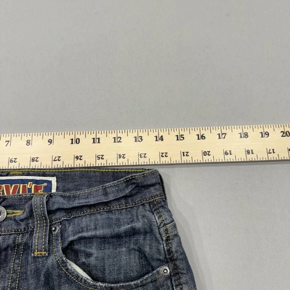 Levis Jeans Mens 29x32 Blue 511 Skinny Medium Wash Denim Pockets Logo Workwear - Picture 3 of 8